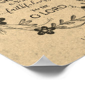 GROSS IST IHRE FAITHFULNESS Blumenblume Rustikal C Poster (Ecke)