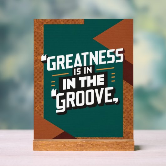 Groß ist im Boden Acrylschild (Neutral)