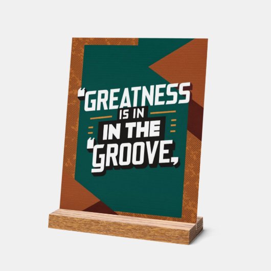 Groß ist im Boden Acrylschild (Winkel)