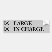 Groß? Karo verantwortlich? Karo! Autoaufkleber (Vorne)