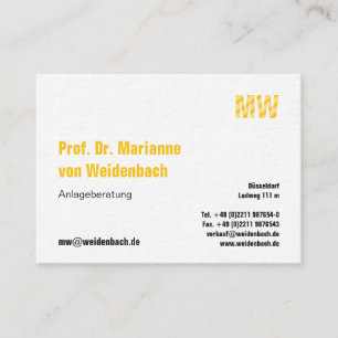Groß, klar, pro! visitenkarte