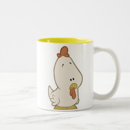 Groß-Köpfige Huhn-Tasse Zweifarbige Tasse (Rechts)