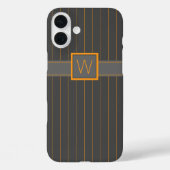 Groß mit Orange Pinstripes Case Mate (Rückseite)