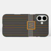 Groß mit Orange Pinstripes Case Mate (Rückseite (Horizontal))