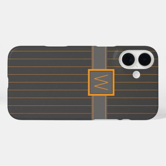 Groß mit Orange Pinstripes Case Mate (Rückseite (Horizontal))