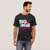 Groß oder klein Gerettet sie alle Coolen Brustkreb T-Shirt (Vorne ganz)