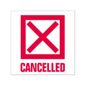 Groß rotes Kreuz-Zeichen abgesagt Symbol Zollstell Permastempel (Design)