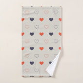 Groß - Schöne Herzen / Orange Creme dunkel Badhandtuch Set (Handtuch)