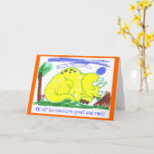 Groß u. klein bis Oktober Karte (Gelbe Blume)