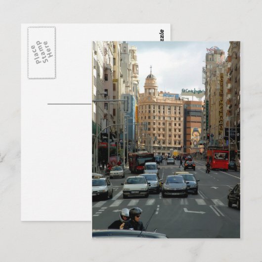 Groß Über von Madrid, Spanien, Postkarte (Vorne/Hinten)