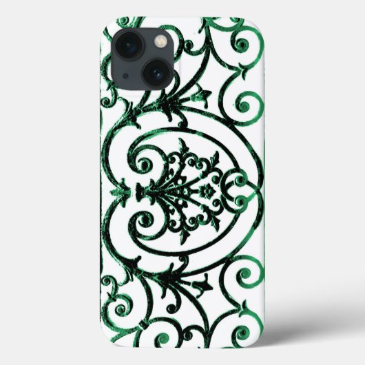 Groß und weiß scrollwork muster Case-Mate iPhon iPhone Hülle (Rückseite)