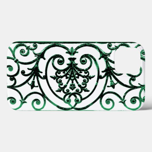 Groß und weiß scrollwork muster Case-Mate iPhon iPhone Hülle (Rückseite (Horizontal))