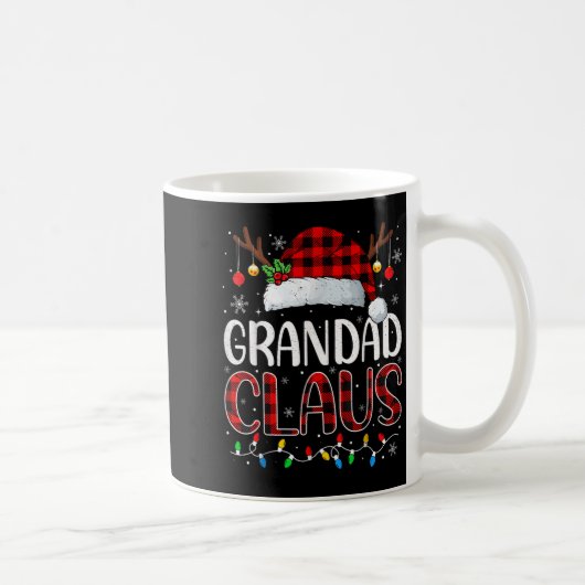 Großad Claus Weihnachtslicht Pajama Familienspiel Kaffeetasse (Rechts)