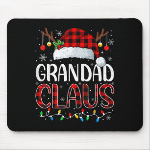 Großad Claus Weihnachtslicht Pajama Familienspiel Mousepad