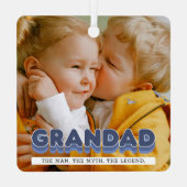 Großad Man Myth Legend Foto Weihnachten Ornament Aus Metall (Rückseite)