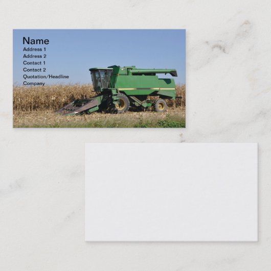 Großanlage für umweltfreundliche Landwirtschaft Visitenkarte (Vorne/Hinten)