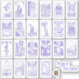 Großarcana-Aufkleber-Blatt in Pastel Goth Lila Aufkleber