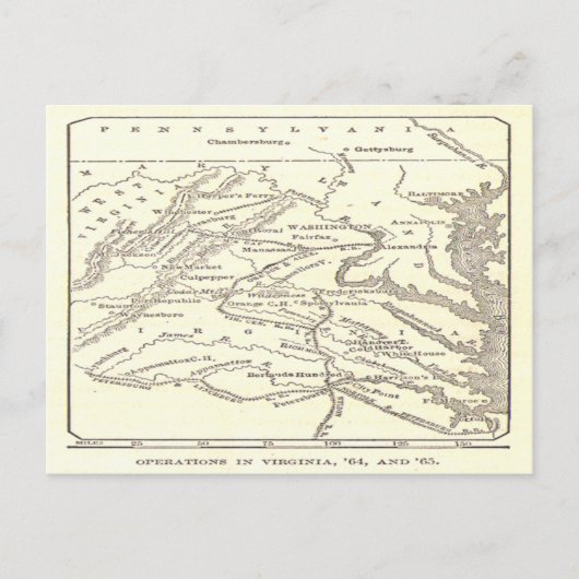 Großarmee der Potomac-Postkarte Postkarte (Vorderseite)