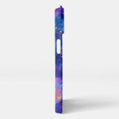 Großartig blaues und lila Alkoholtupfer iPhone Hülle (Rechte Seite)