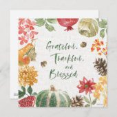 Großartig, dankbar und gesegnet Ernte Feiertagskarte (Vorne/Hinten)