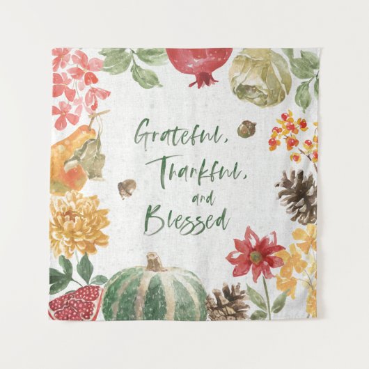 Großartig, dankbar und gesegnet Ernte Wandteppich (Vorderseite (Horizontal))