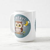 Großartig, Eule! Kaffeetasse (Vorderseite Links)