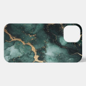 Großartig grünes und goldenes Alkoholtupfer iPhone Hülle (Rückseite (Horizontal))