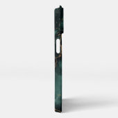 Großartig grünes und goldenes Alkoholtupfer iPhone Hülle (Rechte Seite)