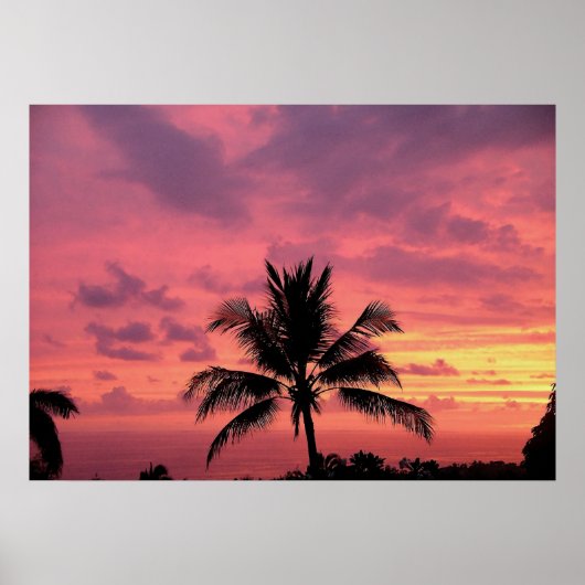 Großartig Hawaiian Sunset Semi Gloss Poster Print (Vorne)