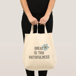 Großartig ist deine Faithfulness Hymn Tote Tasche
