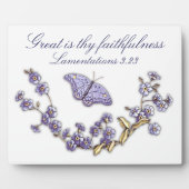Großartig ist deine Treue-Schmetterlingsplatte Fotoplatte (Vorderseite)