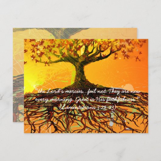 Großartig ist seine Treue Postkarte (Vorne/Hinten)