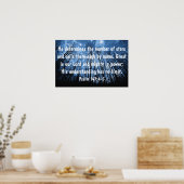 Großartig ist unser Lord Bible-Vers Psalmen 147:4- Poster (Küche)