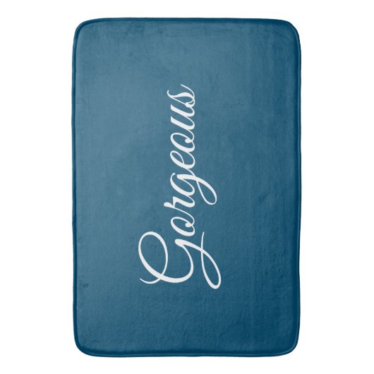 Großartig oder Ihre Nachricht, weißes Script, Ocea Badematte (Vorderseite Vertikal)