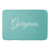 Großartig oder Ihre Nachricht, Weißschrift, Aquama Badematte (Vorderseite)