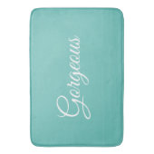 Großartig oder Ihre Nachricht, Weißschrift, Aquama Badematte (Vorderseite Vertikal)