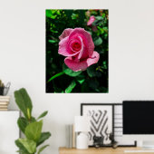 Großartig rosa Rosa Blume Poster (Heimbüro)