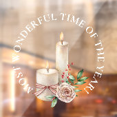 Großartig schöne Zeit, Weihnachtskerzen Fensteraufkleber (Blatt 2)