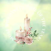 Großartig schöne Zeit, Weihnachtskerzen Fensteraufkleber (Blatt 3)