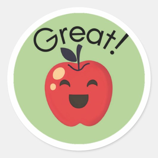 "Großartig"-Sticker von Little Mind Runder Aufkleber (Vorderseite)