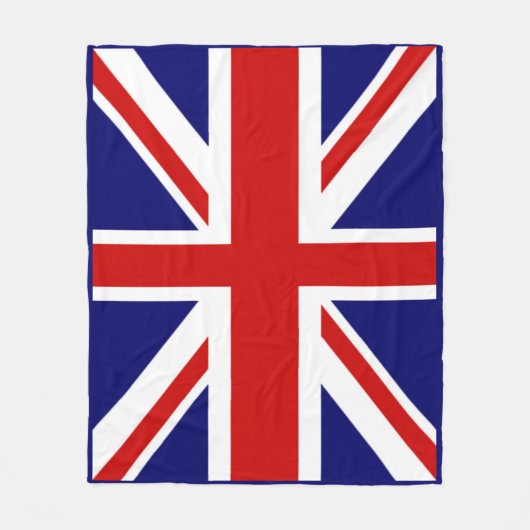 Großartig U.k Flag die Gewerkschaft Jack Blau Gera Fleecedecke (Vorderseite)