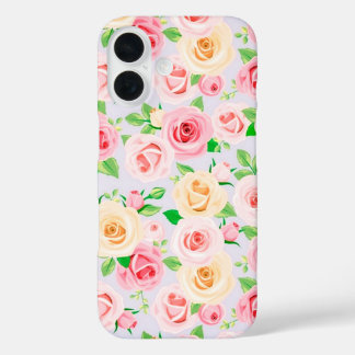 Großartig weißrosa Rosen Case-Mate iPhone Gehäuse 16 Hülle