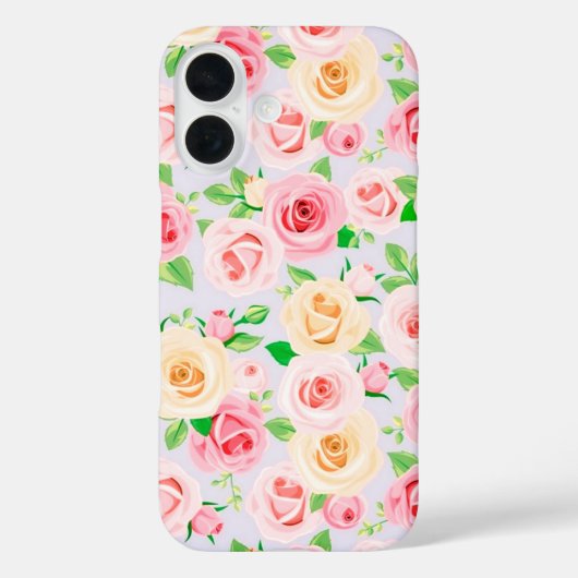 Großartig weißrosa Rosen Case-Mate iPhone Gehäuse Hülle (Rückseite)