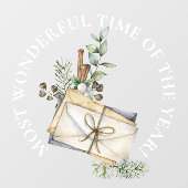 Großartig wunderbare Zeit, Weihnachten Fensteraufkleber (Blatt)