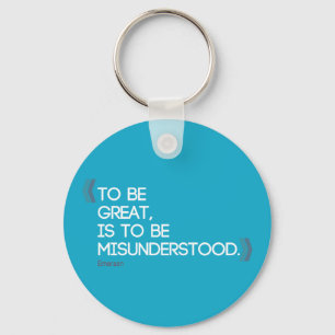 Großartig zu sein, bedeutet, Emerson Zitat falsch  Schlüsselanhänger