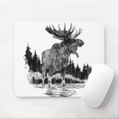 Großartige alte Elche Mousepad (Mit Mouse)