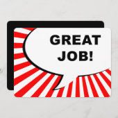 großartige Arbeit! Comic-Blase Einladung (Vorne/Hinten)