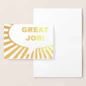 großartige Arbeit Comic-Blase Goldfolie Folienkarte (Anzeige)