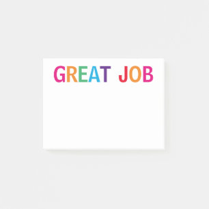 Großartige Arbeit Hell Post-it Klebezettel