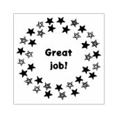 Großartige Arbeit, im Sternenkreis, Gummi-Briefmar Gummistempel (Prägung)